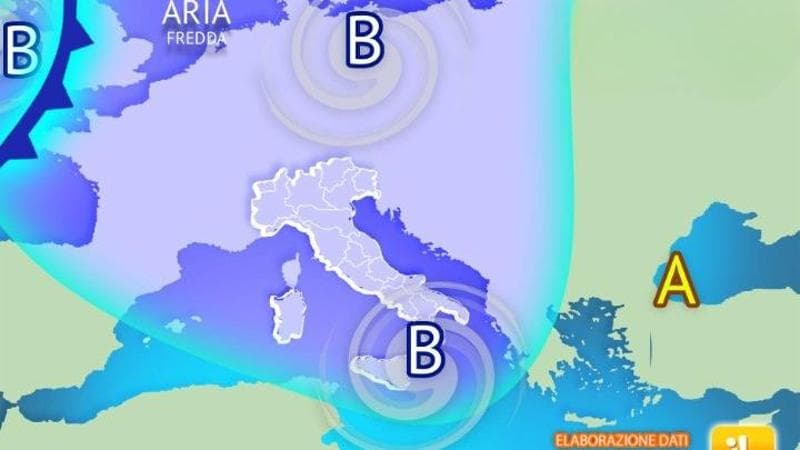Previsioni meteo, il maltempo continua: da oggi si prevedono nuove piogge e nevicate. 1