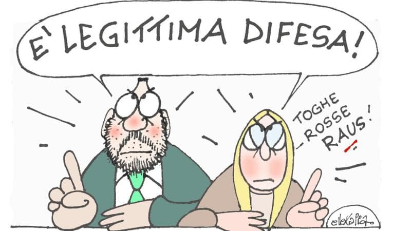 Ellekappa descrive le risposte della politica in seguito all'omicidio di Rogoredo. 1