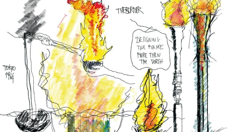 Fiamma, metallo e brezza: l'essenza olimpica nella mia torcia essenziale. 1