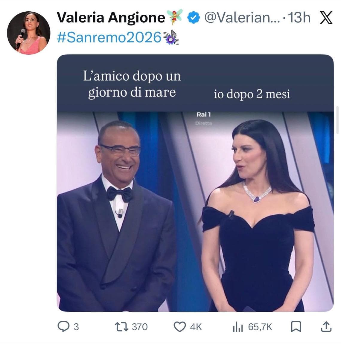 I meme più esilaranti della prima serata di Sanremo: da Dargen D’Amico a Laura Pausini 4