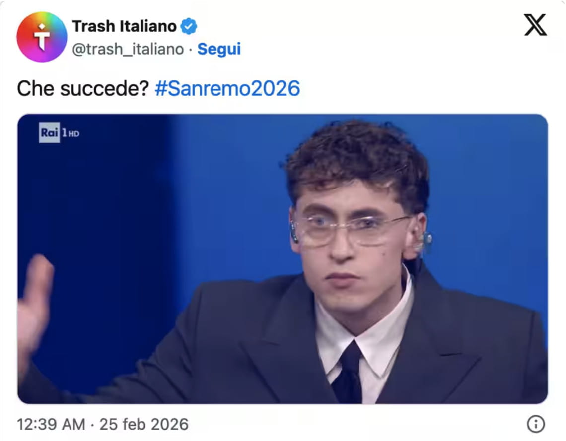 I meme più esilaranti della prima serata di Sanremo: da Dargen D’Amico a Laura Pausini 7