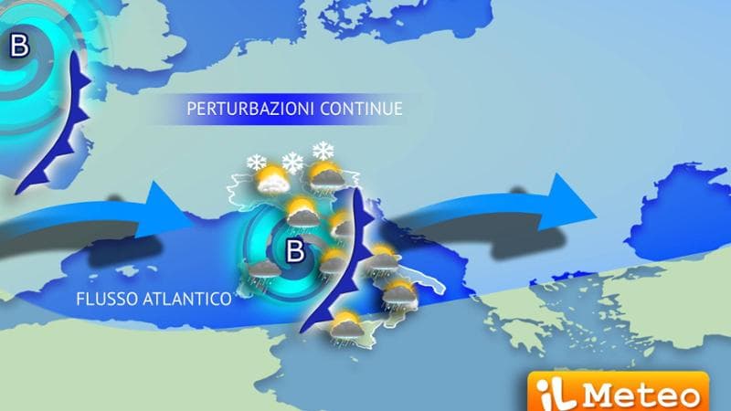 Meteo, attese piogge e temperature basse per la settimana di San Valentino. 1
