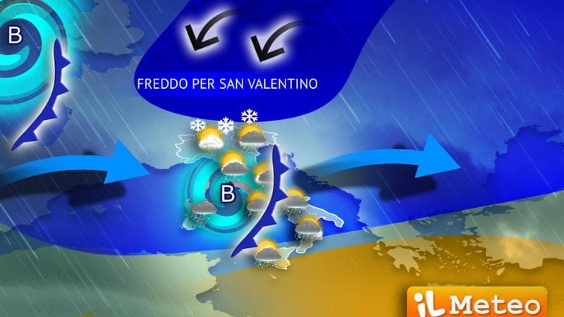 Meteo: in arrivo il ciclone di San Valentino 1