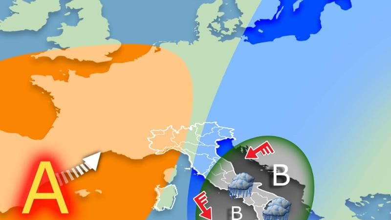 Previsioni meteorologiche: instabilità in fase di conclusione. Weekend caratterizzato da alta pressione. 1