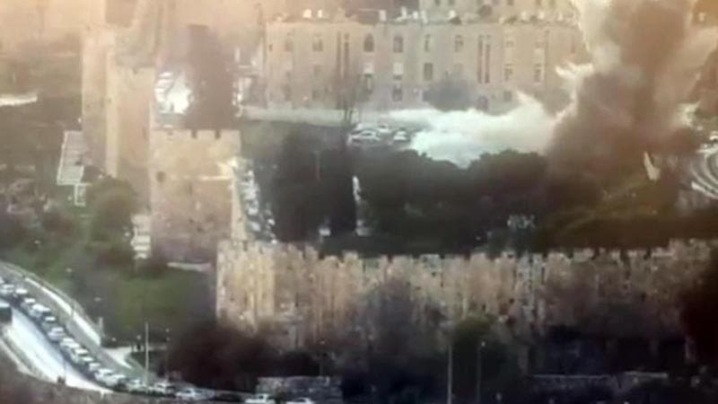 Detrito di un missile iraniano su Gerusalemme, detonazione nella Città Vecchia 2