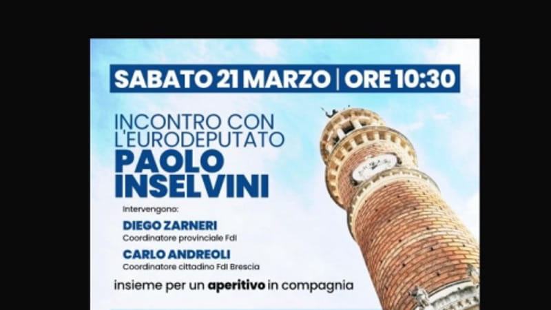 "Evento di FdI a Brescia: aperitivo e discussione sul referendum nonostante il silenzio elettorale" 3