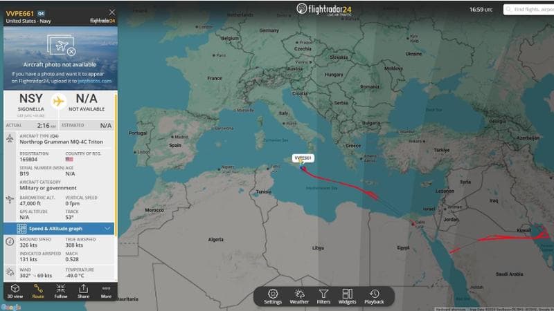 Il drone di sorveglianza statunitense decollato da Sigonella per pianificare l'operazione sull'isola di Kharg. 2