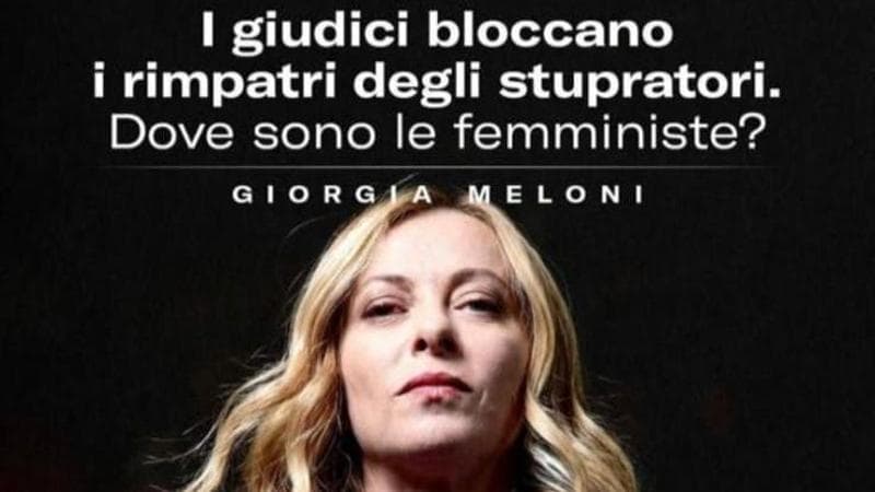 Post a favore del sì con Meloni contro i giudici "a favore degli stupratori". FdI pubblica e poi ritira. 1