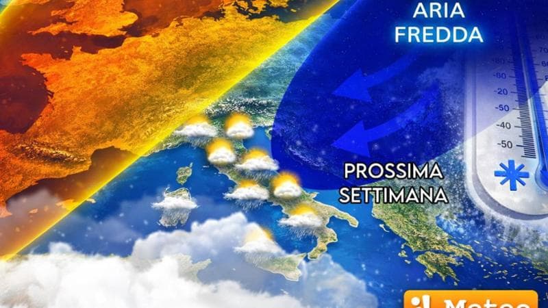 Previsioni meteorologiche: tempo temperato con alternanza di sole e piogge fino al fine settimana, seguito da un ritorno di freddo e neve. 1