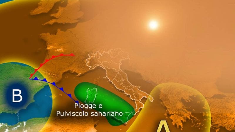 Previsioni meteorologiche: un ciclone iberico trasporta sabbia sahariana e piogge nel nostro paese. 1