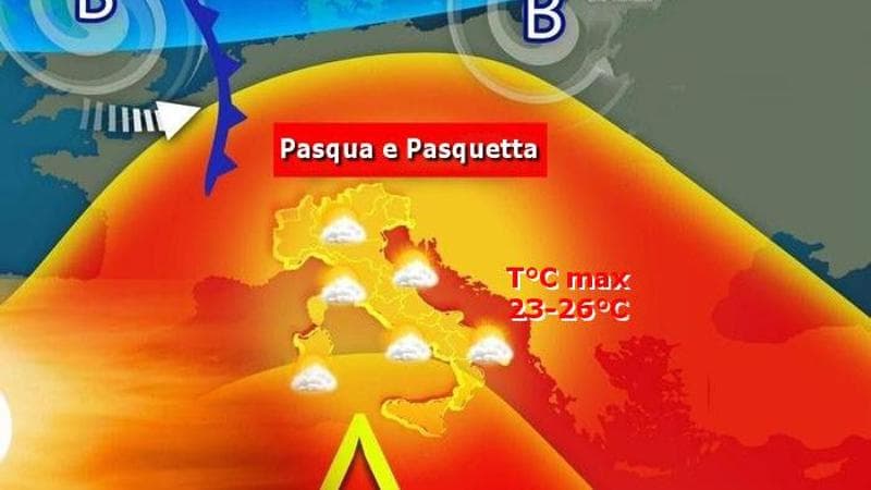 Meteo: in arrivo l'alta pressione proveniente dall'Africa, Pasqua caratterizzata da temperature primaverili. 2
