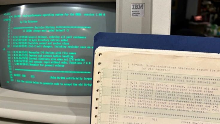 Microsoft ha divulgato il codice sorgente della versione iniziale di DOS, considerato il precursore di Windows. 2