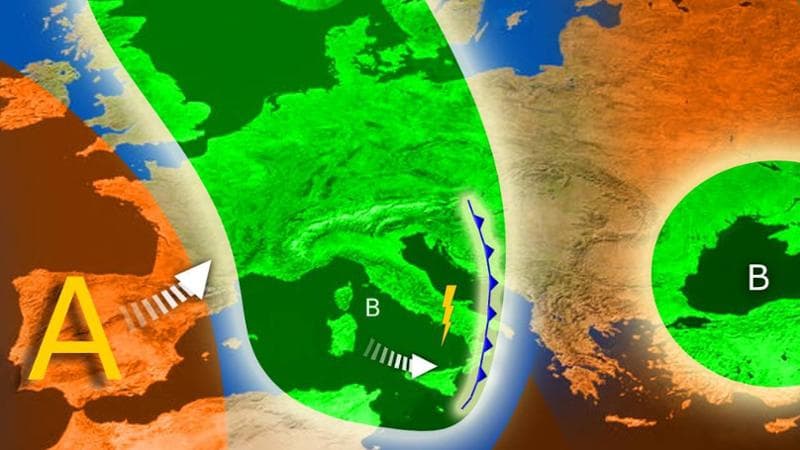 Meteo, sabato caratterizzato da instabilità e temperature fresche, seguito da un miglioramento con l'arrivo dell'alta pressione. 2