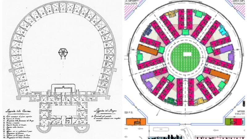 Migranti clandestini paragonati a ergastolani nel XIX secolo: il nuovo Cpr di Castel Volturno assumerà la forma di un Panopticon. 2