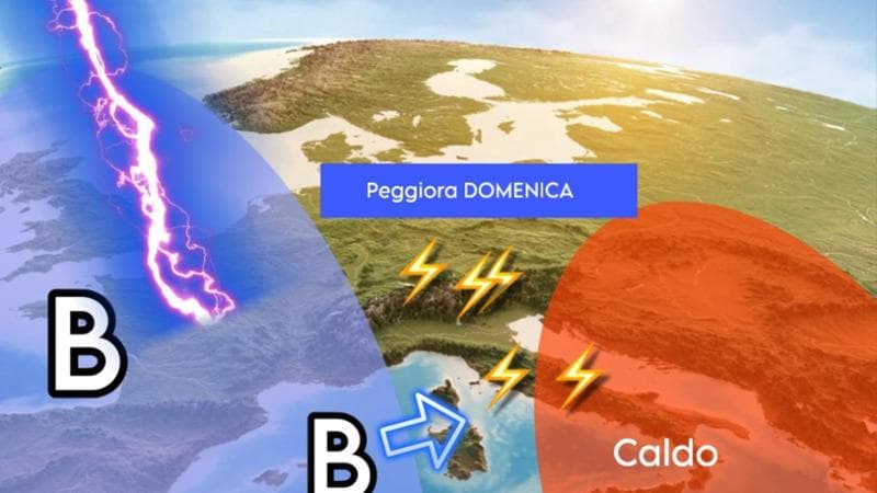 Previsioni meteorologiche, fine settimana con due volti: sole sabato, piogge in molte aree domenica. 2