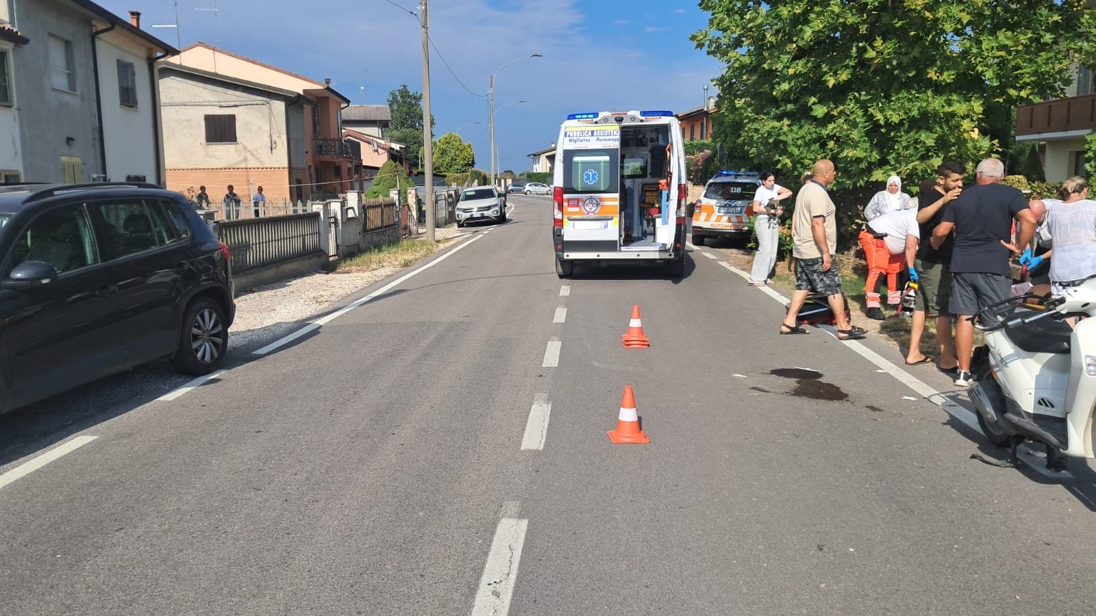 Incidente motociclistico a Copparo, 24enne trasferito in elicottero a Bologna 1