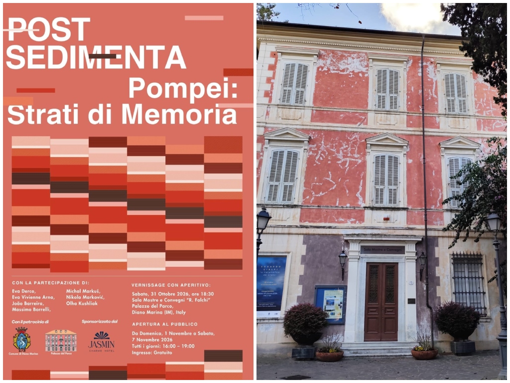 A Diano Marina la mostra internazionale “POST SEDIMENTA. Pompei: Strati di Memoria”. L’inaugurazione sabato 31 ottobre Diano Marina, inaugurazione sabato 31 ottobre per “Post Sedimenta. Pompei: Strati di Memoria” 1