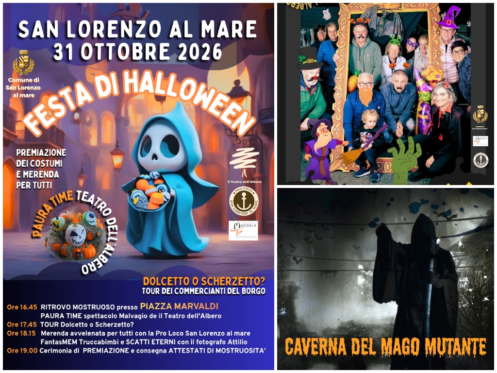 Halloween a San Lorenzo al Mare: festa e solidarietà in piazza Marvaldi 1