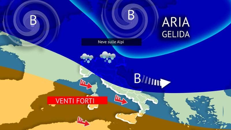 Previsioni meteo, rimbalzo nel weekend: dopo il gelo polare ritorna l’autunno con tanto vento 1